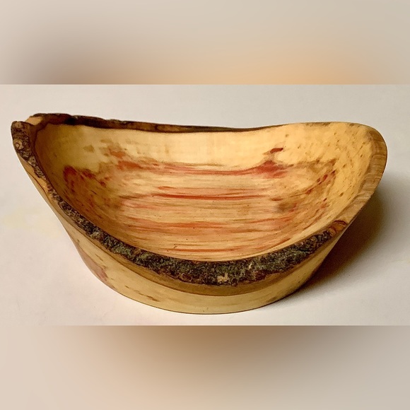 Hand Crafted Raw Edge Live Wood FLAMING BOX ELDER Bowl - Picture 16 of 16